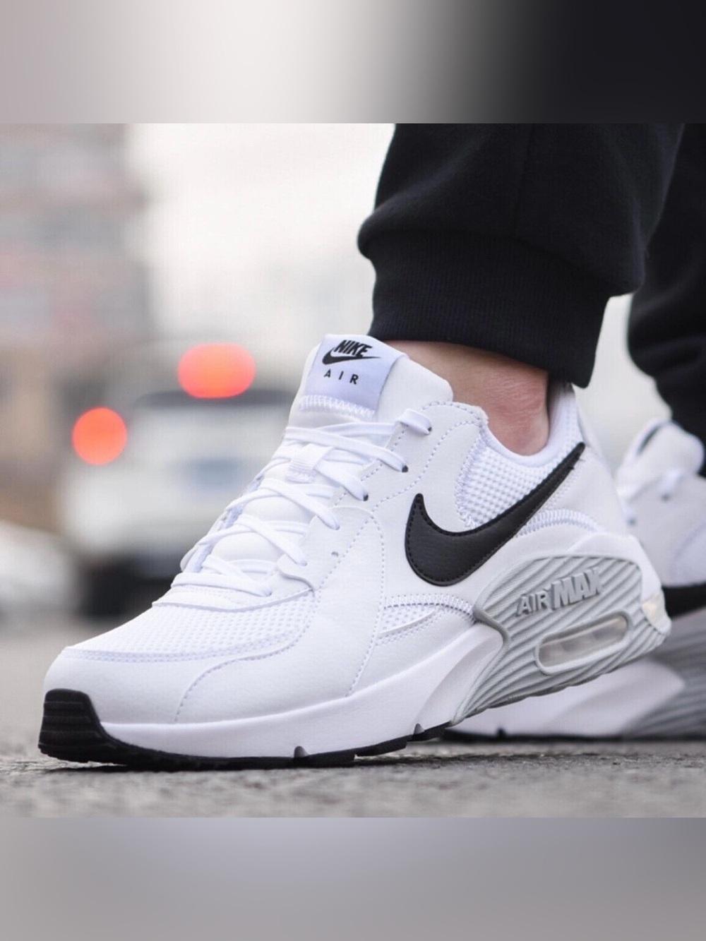 Nike Air Max womens White and Black Sneakers size 7.5